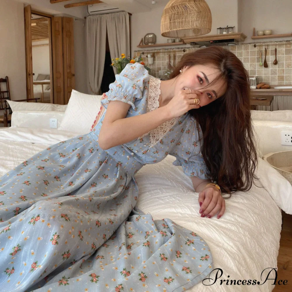 Elegant Lace Chiffon Korean Party Dress - Image 4