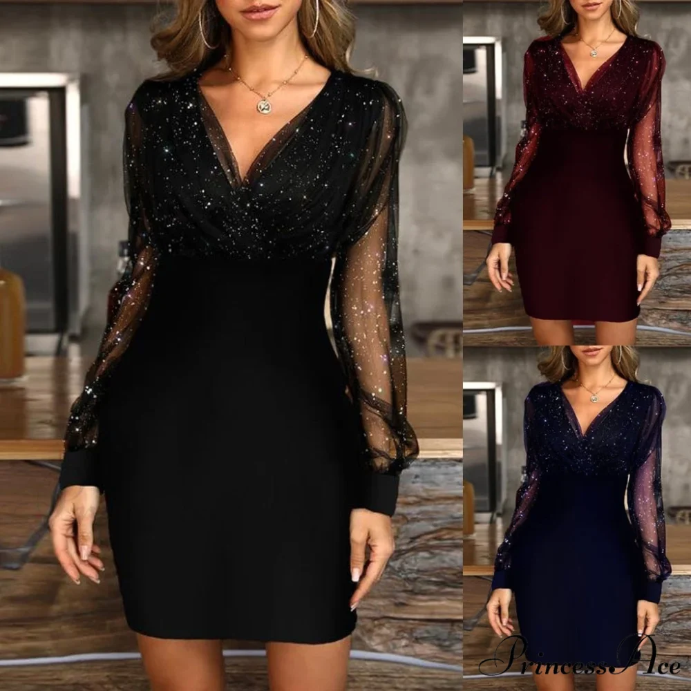 Fashion Elegant Sexy Bag Hip Midi Casual Dress - Image 2