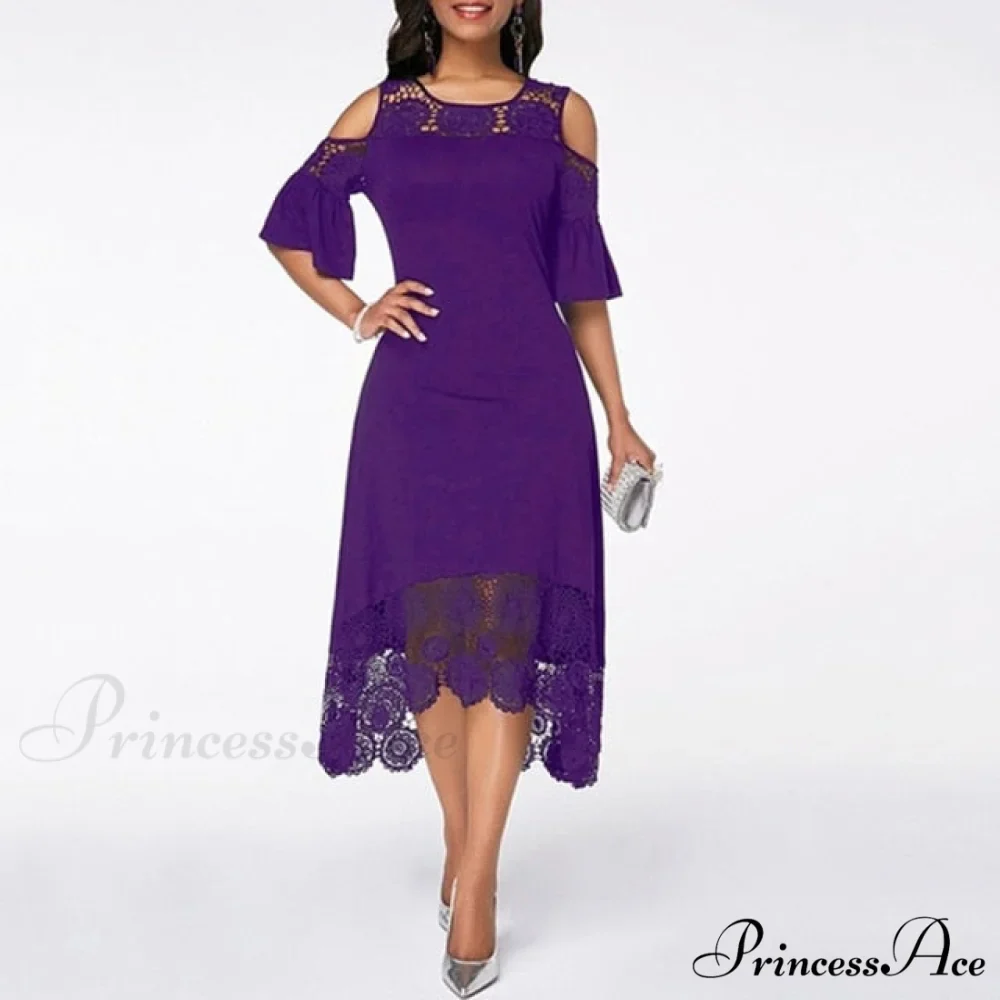 Lace Hollow Backless Elegant Party Chic Retro Dress - Image 8