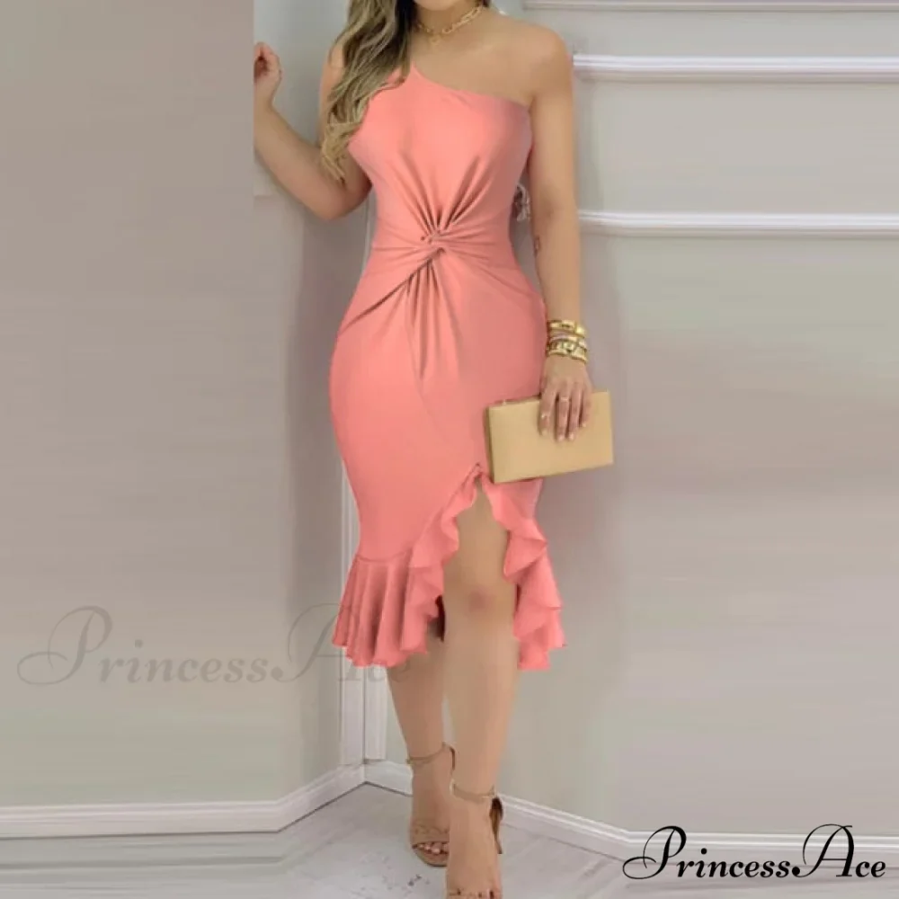 Elegant Solid Velvet Bodycon Party Dress - Image 2
