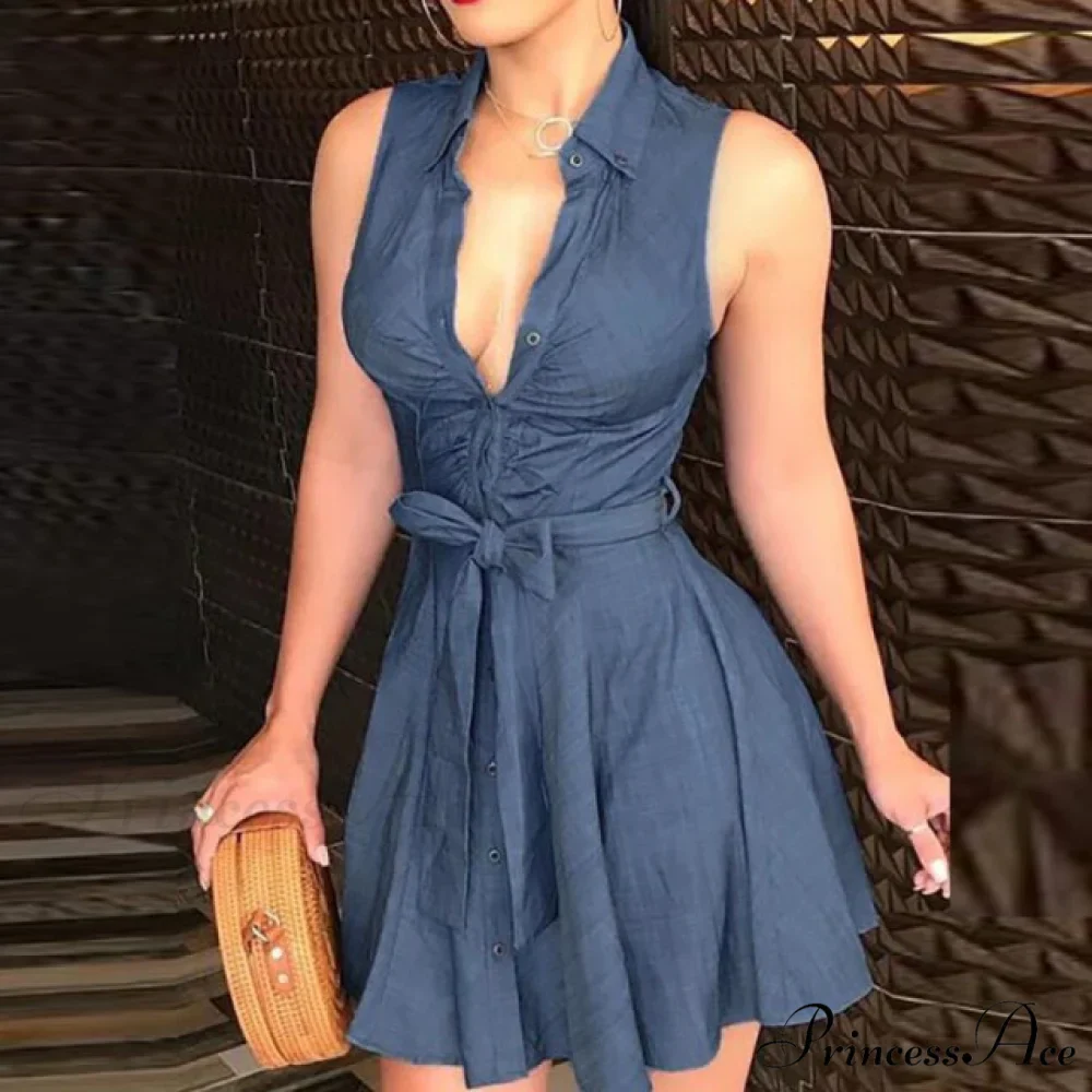 Women Chain Print Sleeveless Dress - Image 6