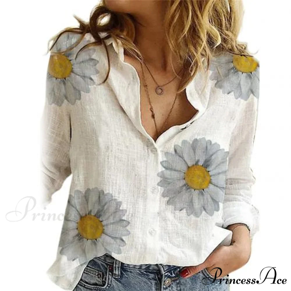 Long Sleeve Marguerite Dot Star Print Shirt - Image 4