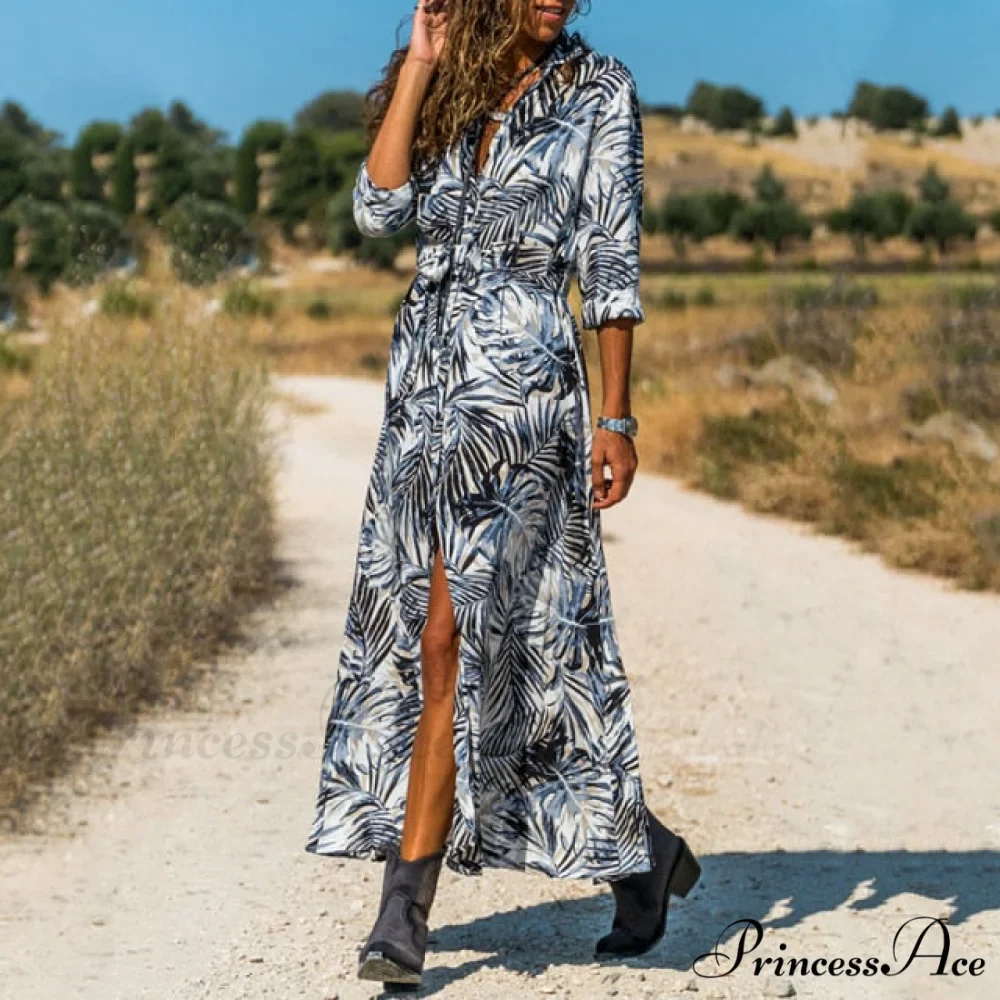 Women Chiffon Button Shirt Dress - Image 3