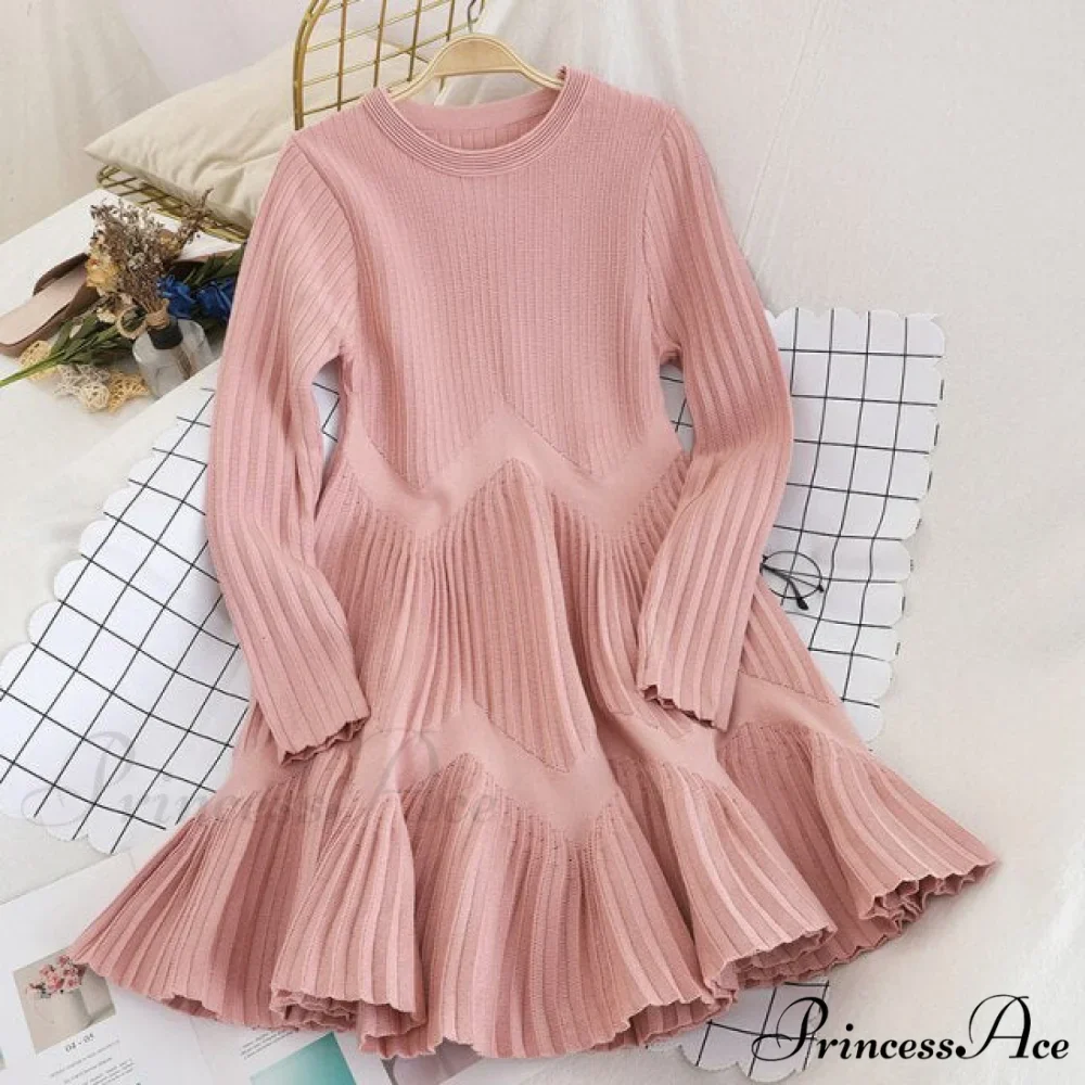 Striped Pleated Mini Dress - Image 3