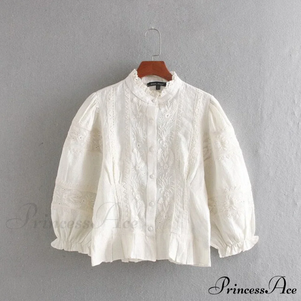 Stylish Women Blouse Embroidery Shirt - Image 2