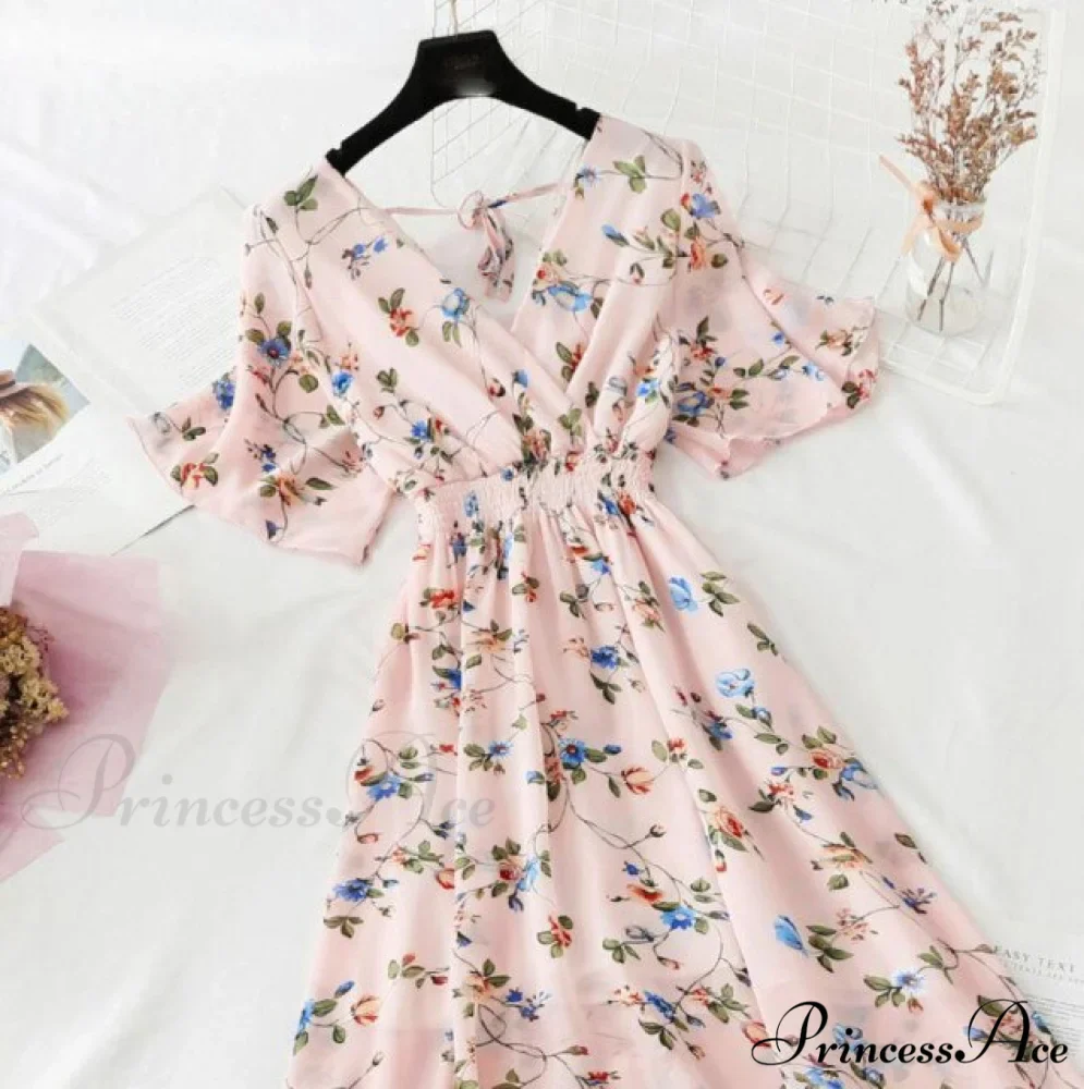 Short sleeve Chiffon Dress - Image 13
