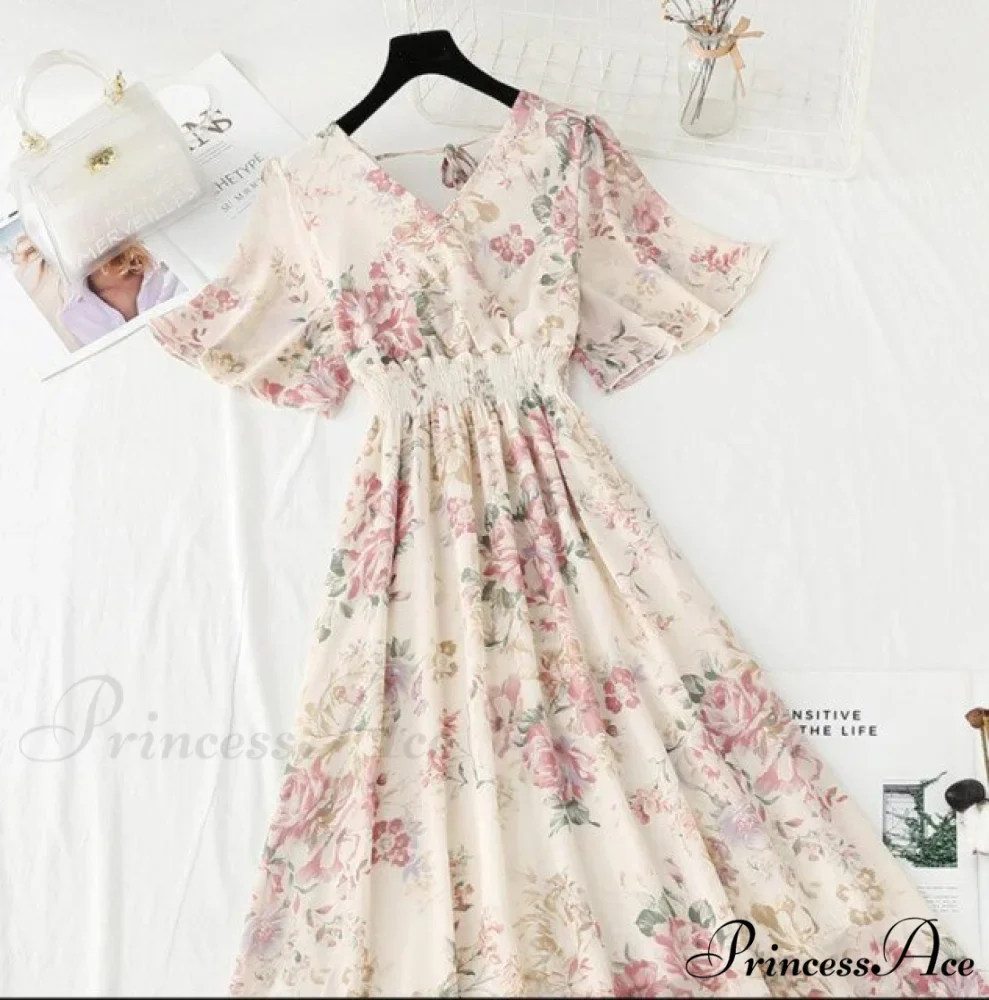 Short sleeve Chiffon Dress - Image 14