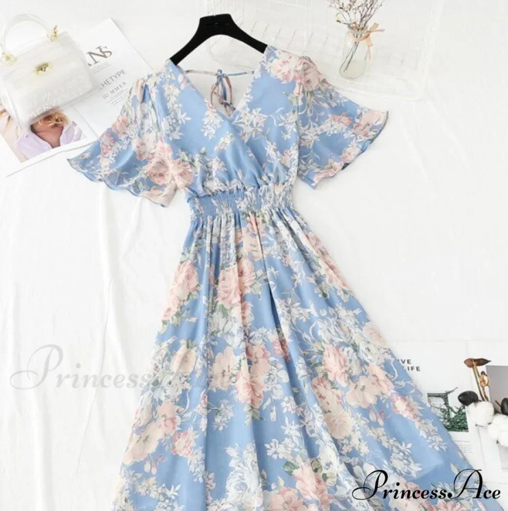 Short sleeve Chiffon Dress - Image 2