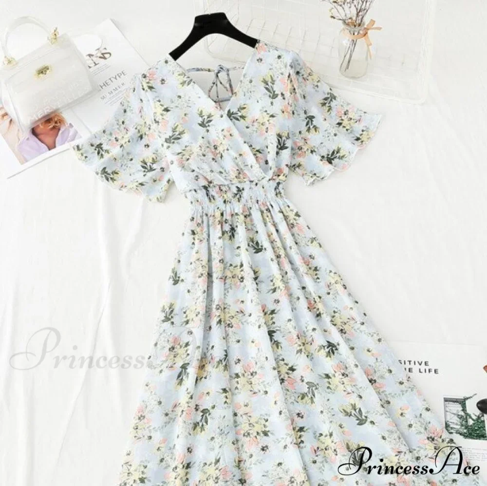 Short sleeve Chiffon Dress - Image 3