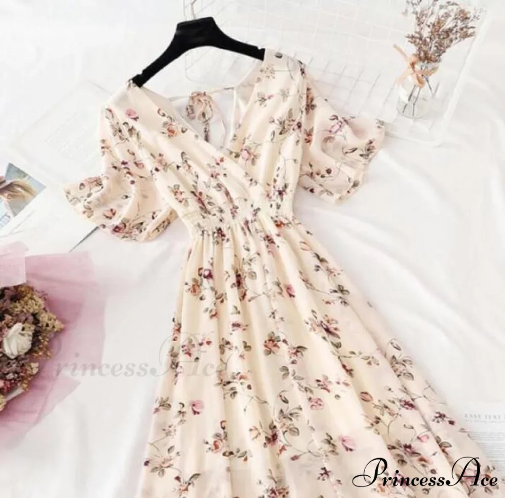 Short sleeve Chiffon Dress - Image 4