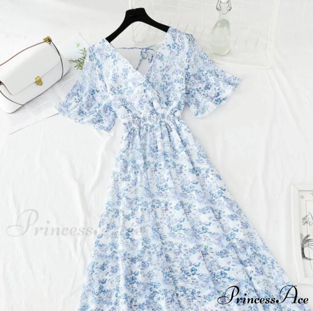 Short sleeve Chiffon Dress - Image 6