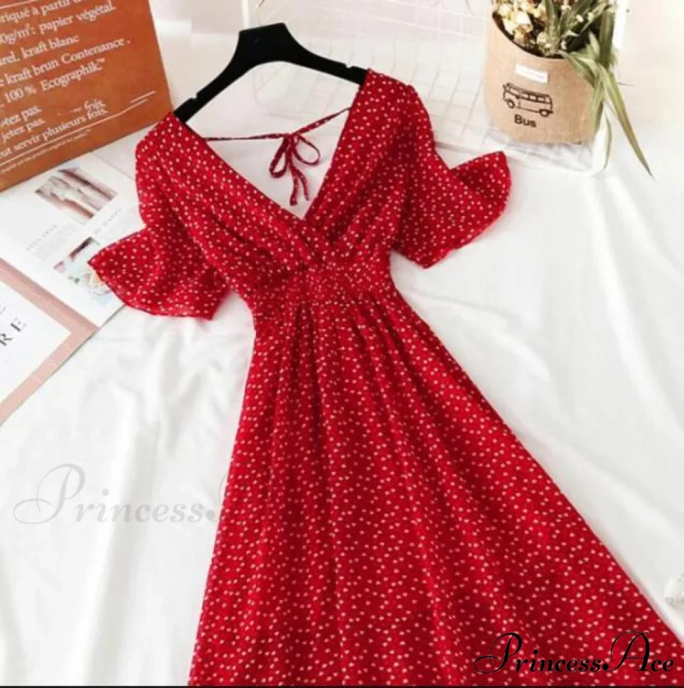 Short sleeve Chiffon Dress - Image 9