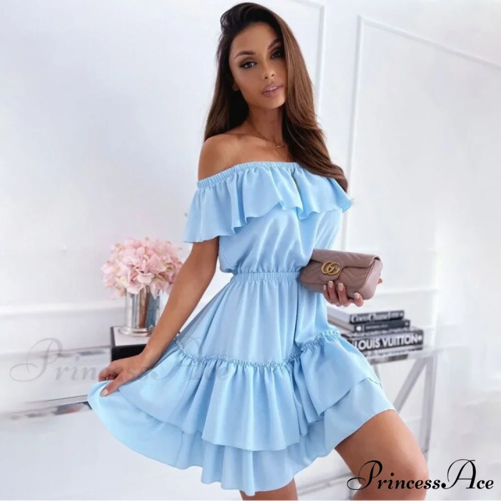 Sexy Mini Short Sleeve Cake Dress - Image 3