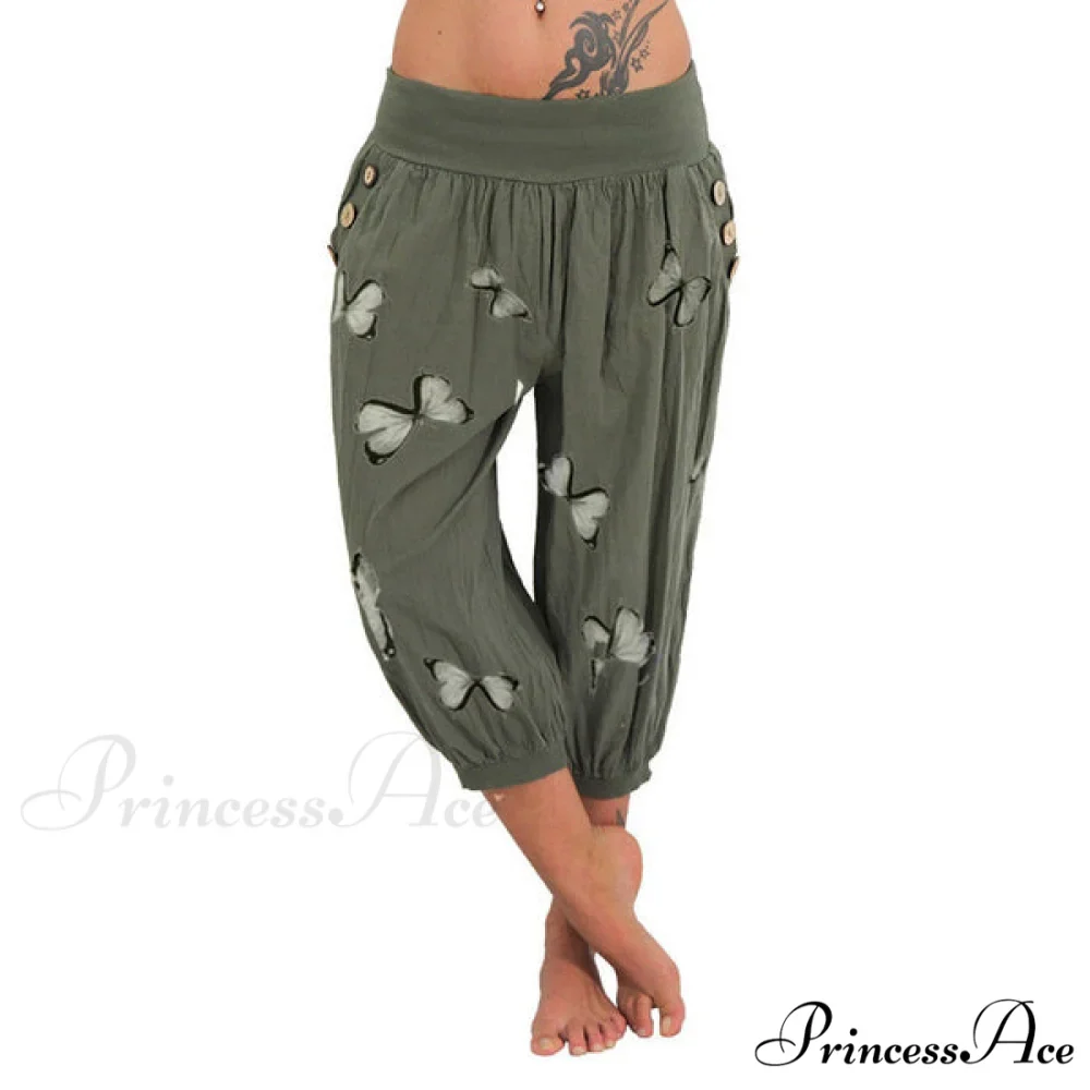 High Waist Harem Capris Pants - Image 11
