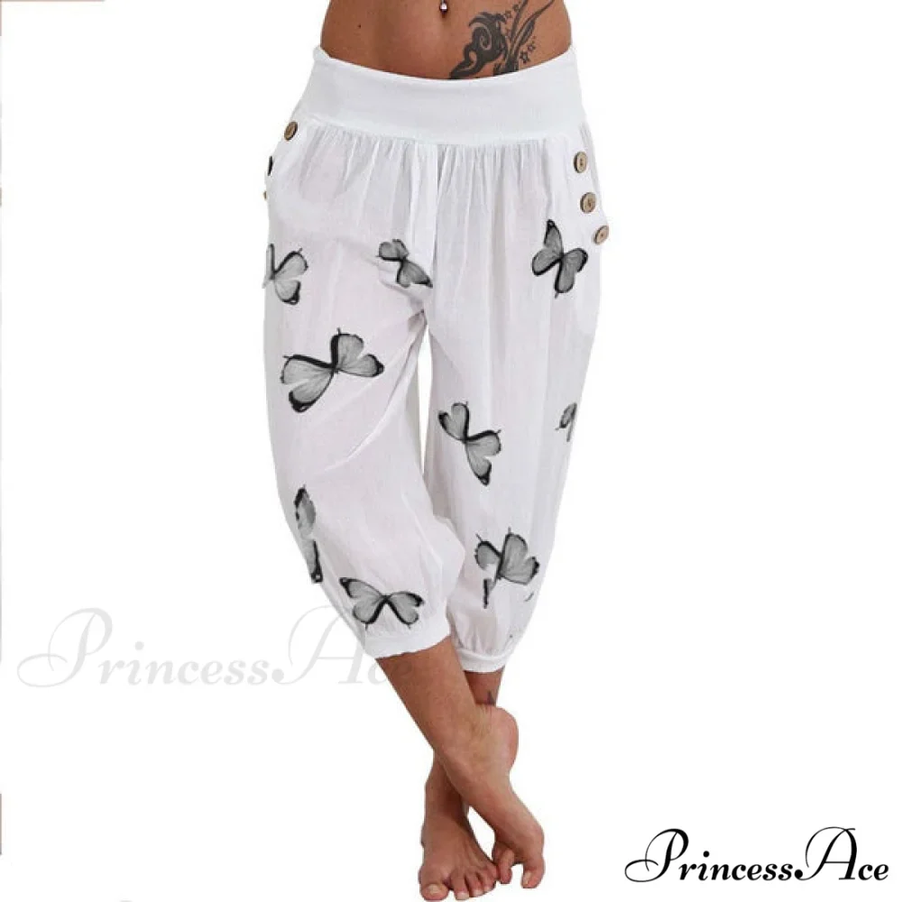 High Waist Harem Capris Pants - Image 12