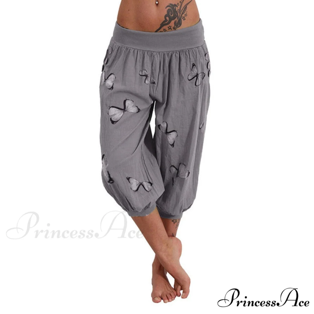 High Waist Harem Capris Pants - Image 3