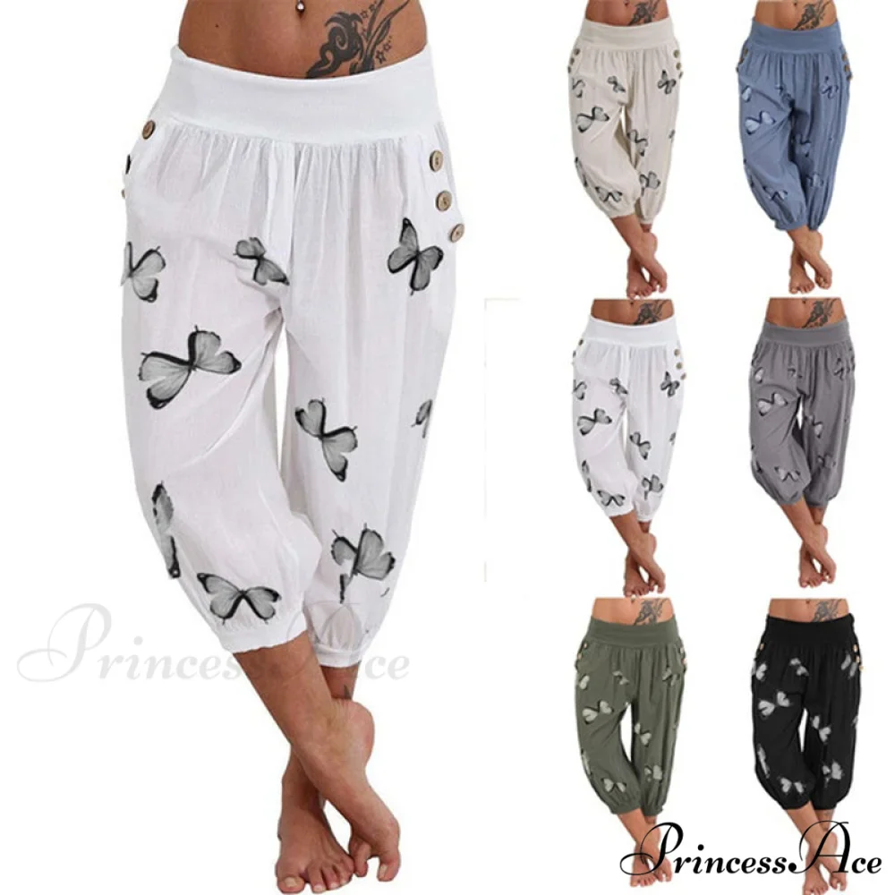 High Waist Harem Capris Pants - Image 6