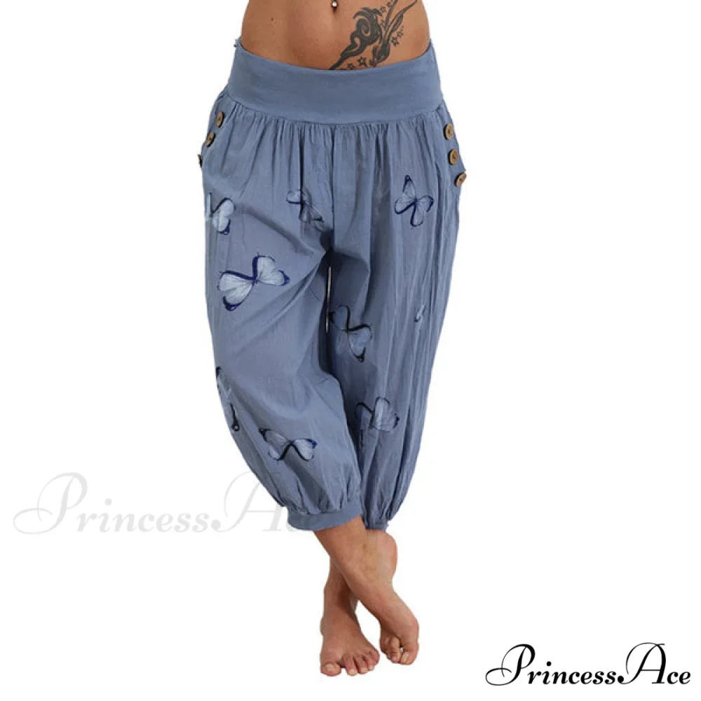 High Waist Harem Capris Pants - Image 9