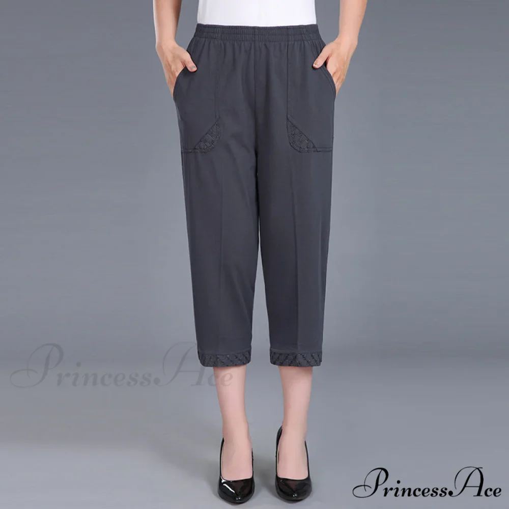 Female Breeches High Waist Capris Pants - Image 10