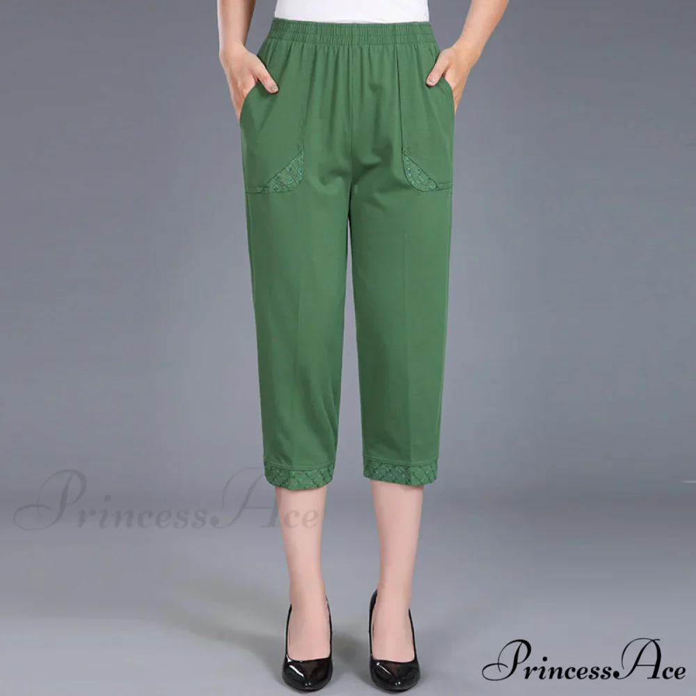 Female Breeches High Waist Capris Pants - Image 11