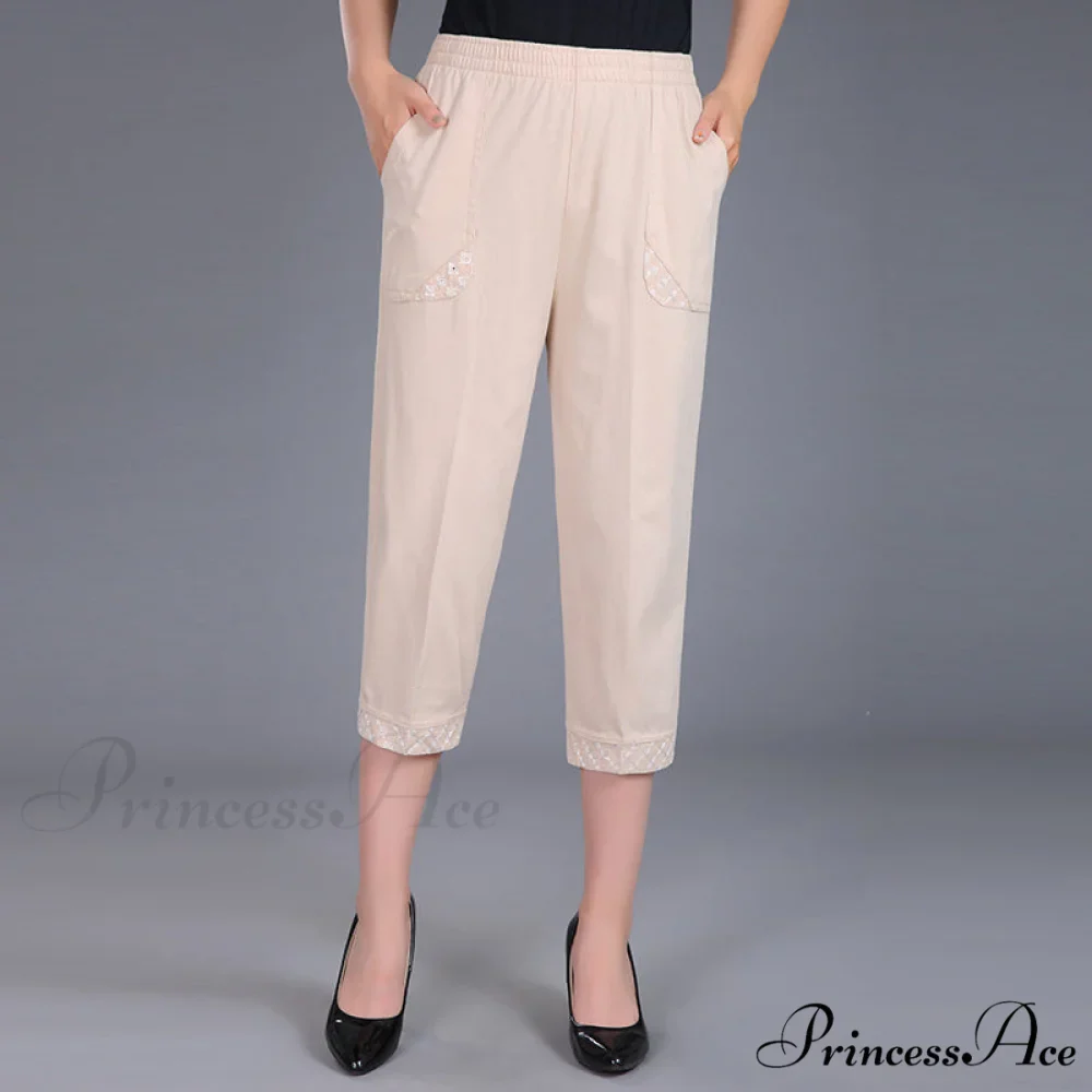 Female Breeches High Waist Capris Pants - Image 14