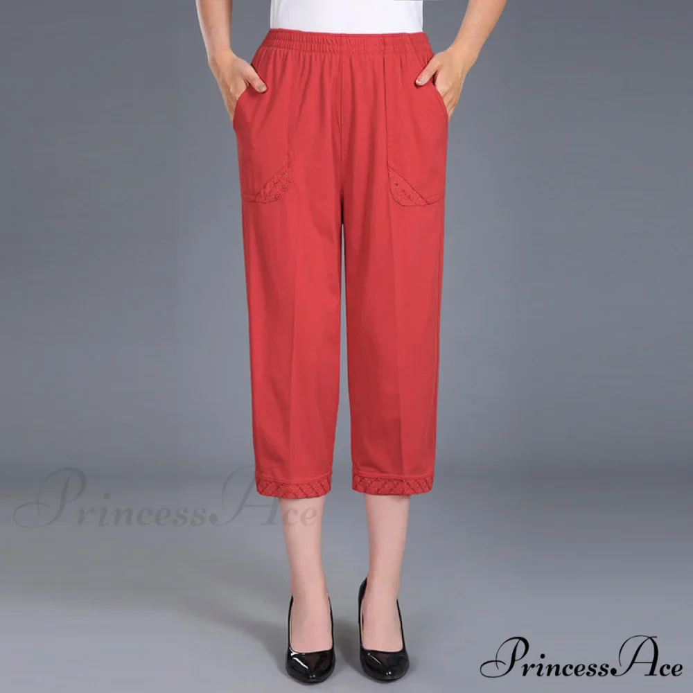 Female Breeches High Waist Capris Pants - Image 6