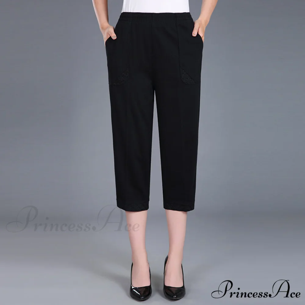 Female Breeches High Waist Capris Pants - Image 7
