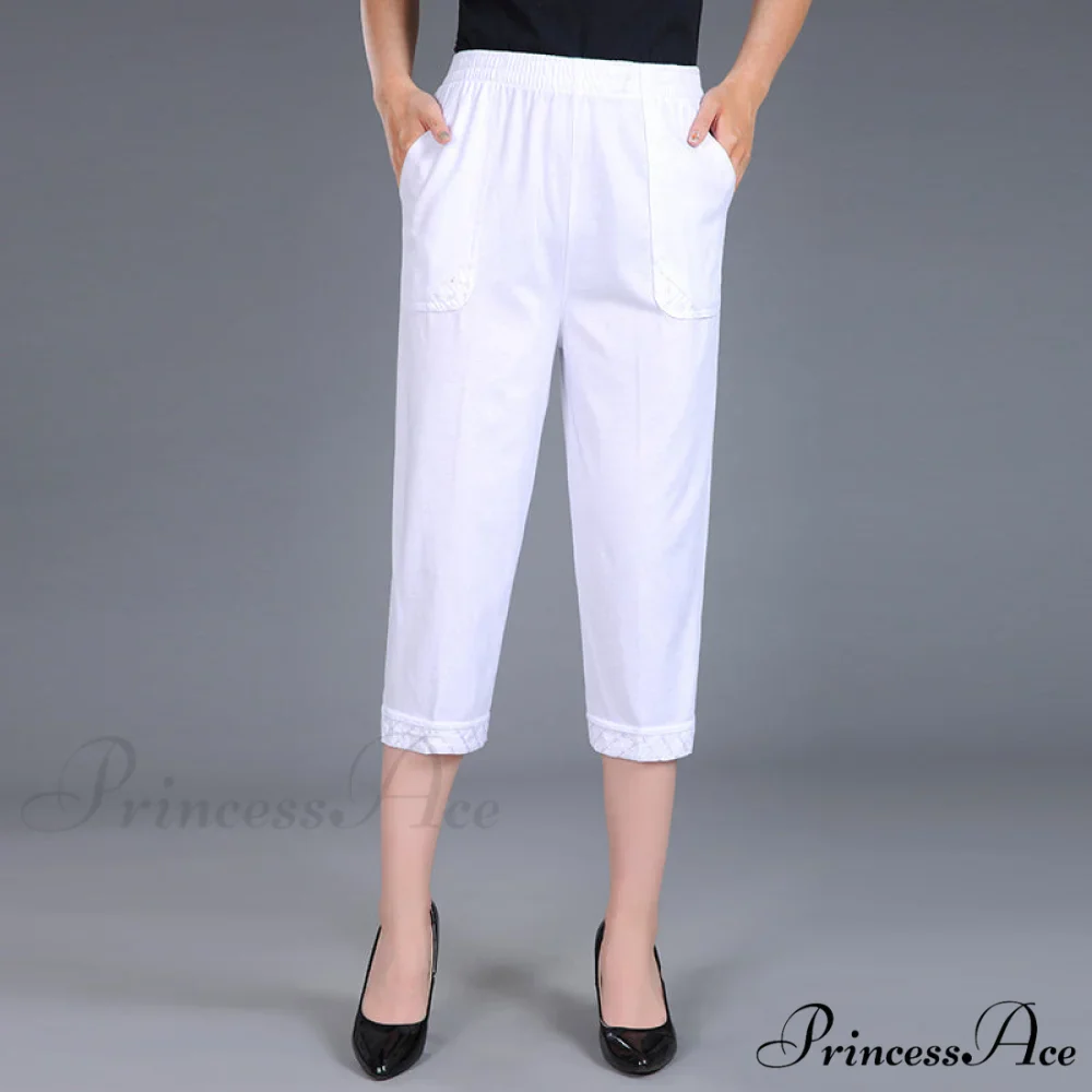 Female Breeches High Waist Capris Pants - Image 8
