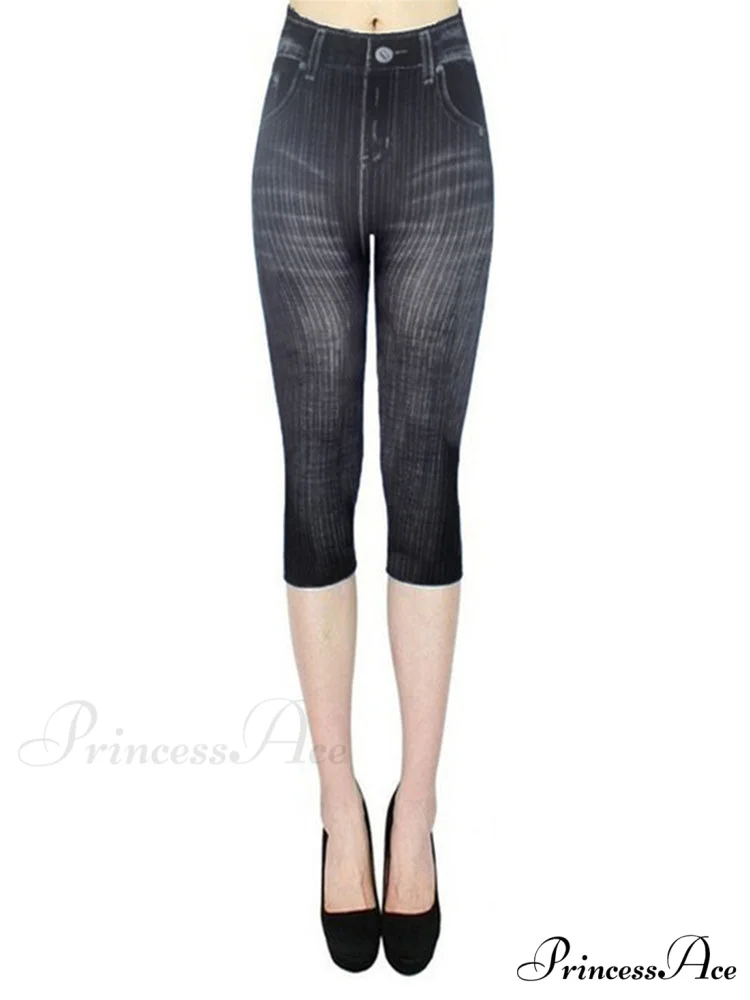 Push Up Flower Printed Capri Pants - Image 18