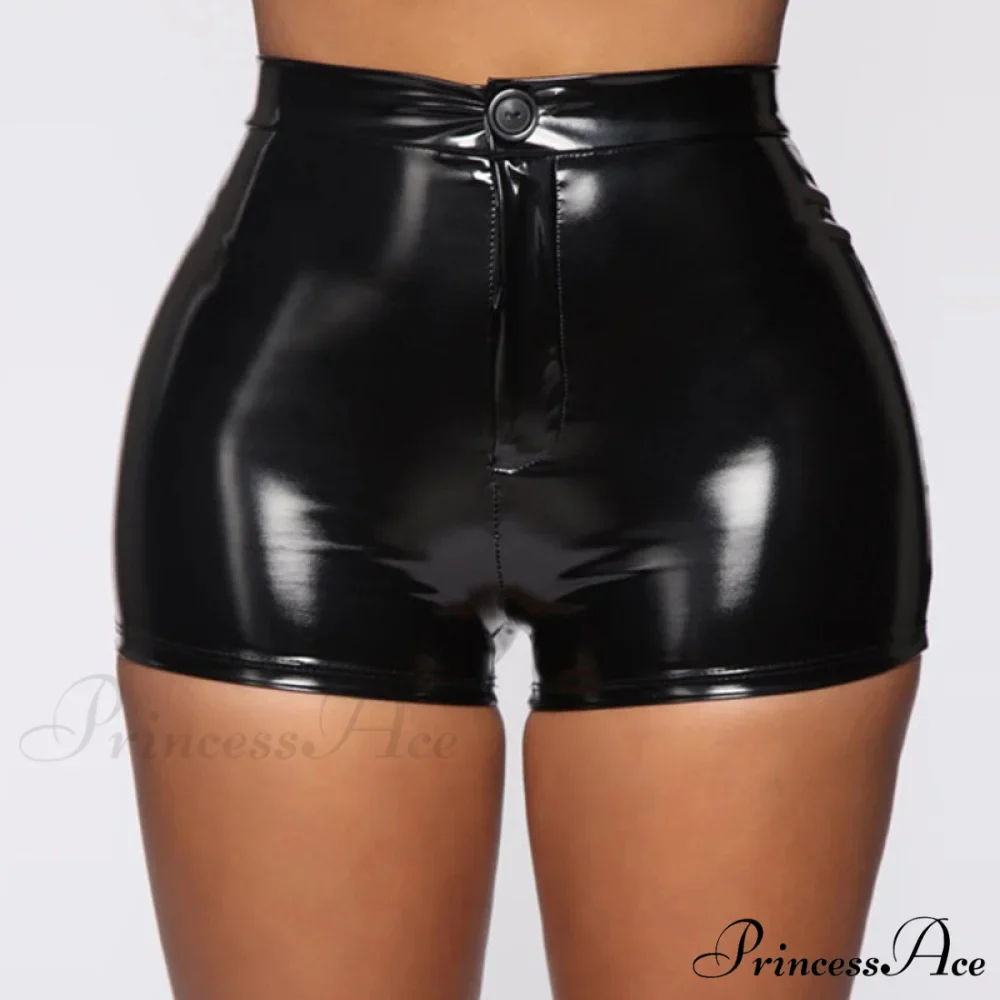 Sexy Nightclub Costumes PU Leather Shorts - Image 3