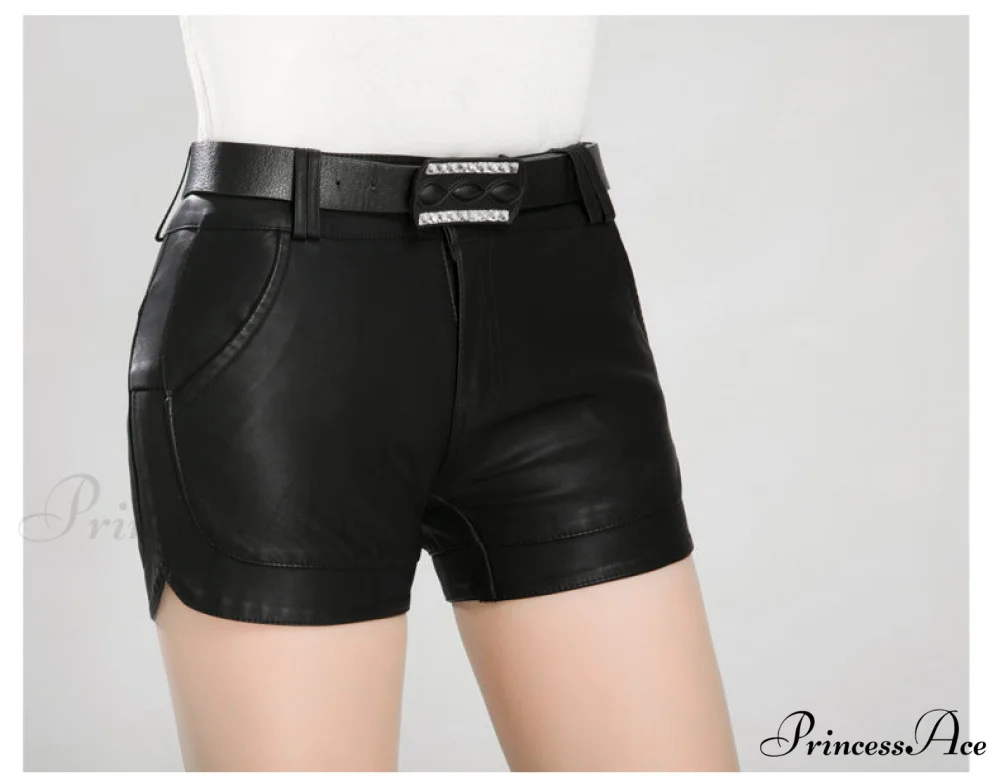 Fashion PU Leather Shorts - Image 4