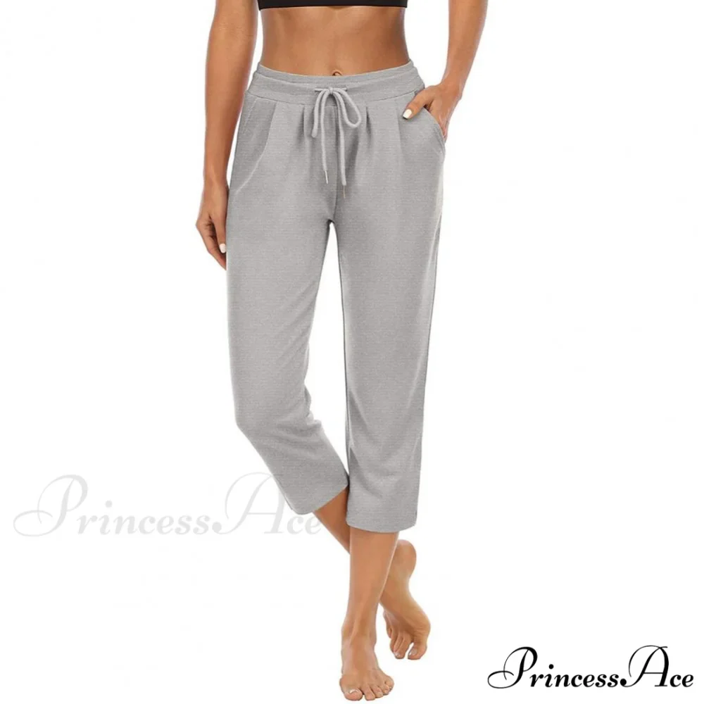 Solid Color Capri Pants - Image 3