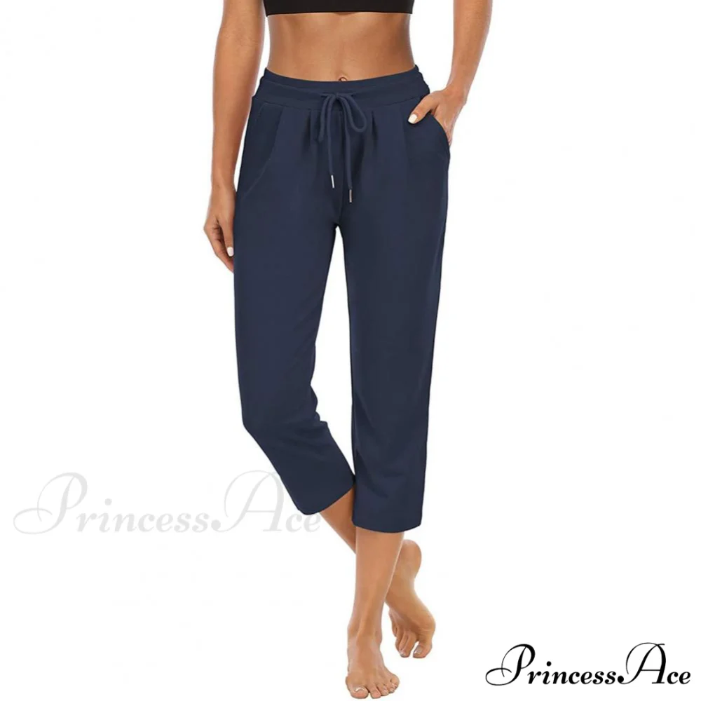 Solid Color Capri Pants - Image 4