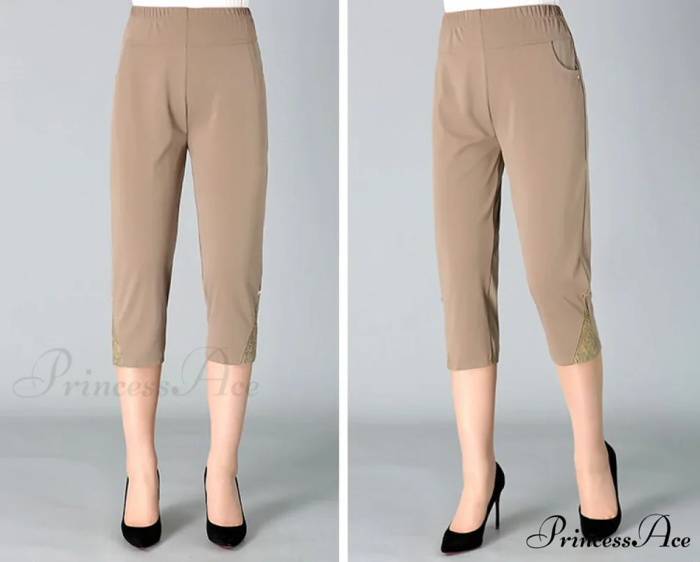 Loose Casual Elastic Capris Pants - Image 7