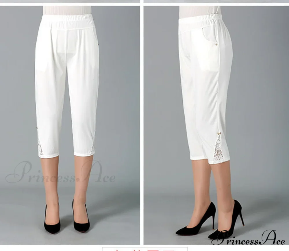 Loose Casual Elastic Capris Pants - Image 8