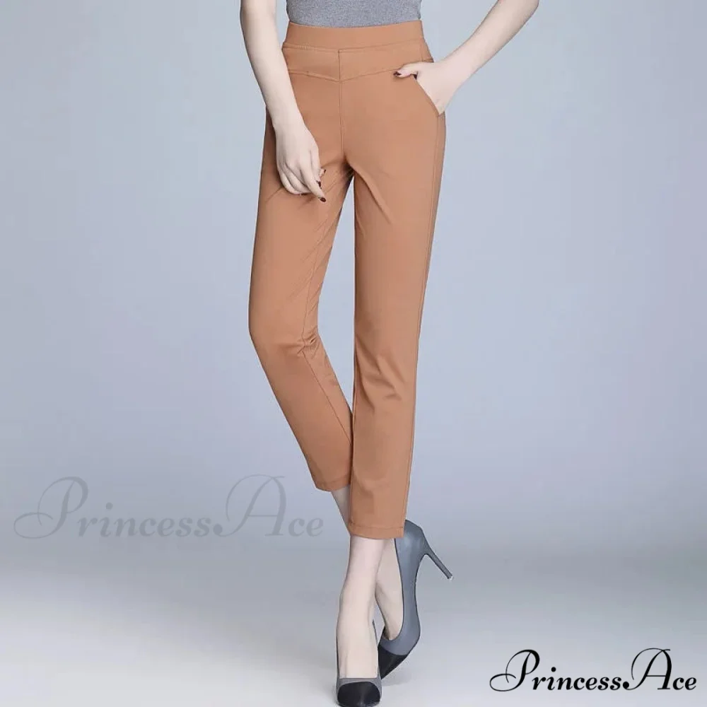 Candy Color Stretch Pencil Capris Pants - Image 12