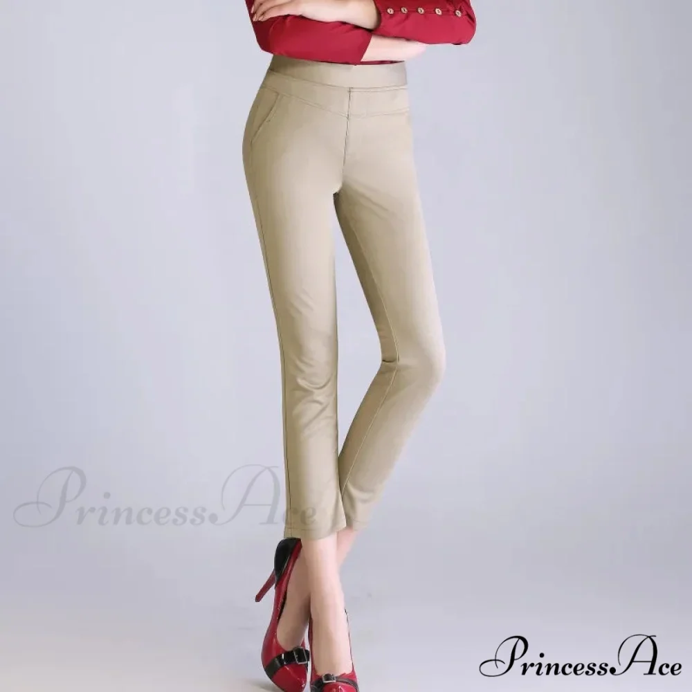 Candy Color Stretch Pencil Capris Pants - Image 8