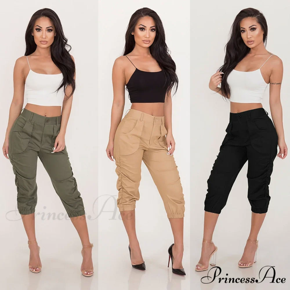 Fashion Casual Jogger Capris Pants - Image 3