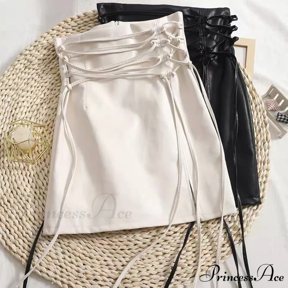 Gothic Pencil Mini Leather Skirt - Image 6