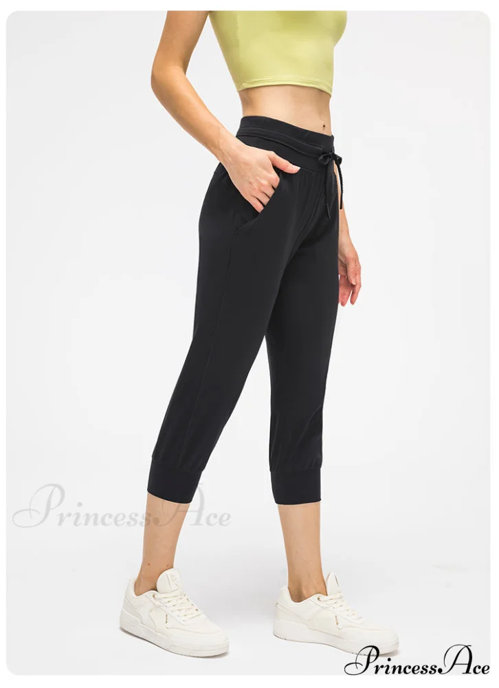Crop Running Active Lounge Jogger Capris Pants - Image 7