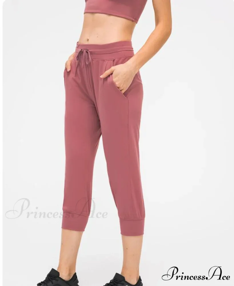 Crop Running Active Lounge Jogger Capris Pants - Image 8