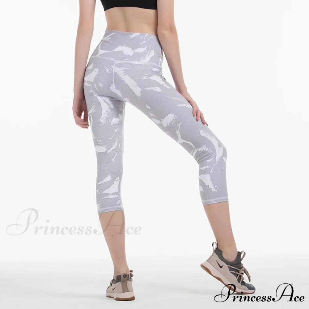 Yoga Crop High Waist Sports Capris Leggings - Image 4