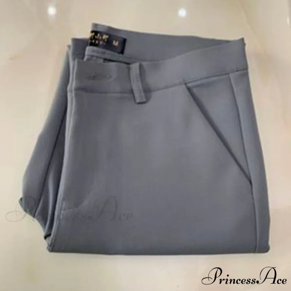 Slim Straight All Match Casual Capris Pants - Image 11