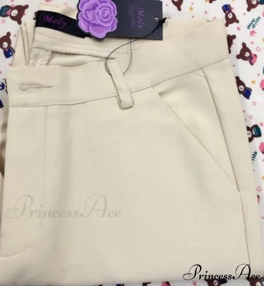 Slim Straight All Match Casual Capris Pants - Image 12