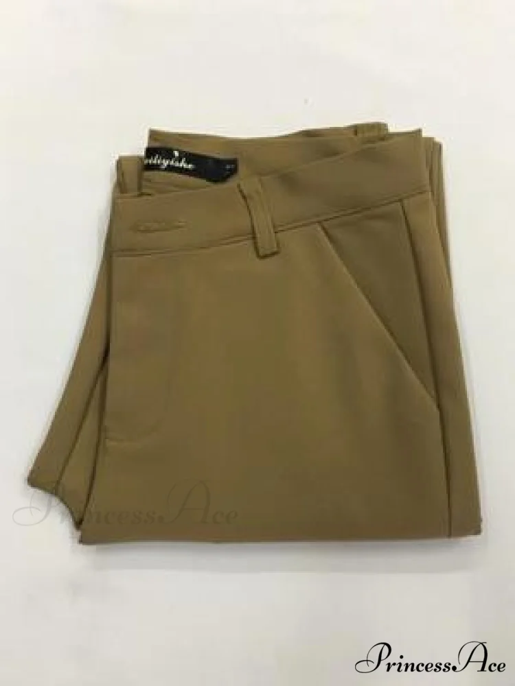 Slim Straight All Match Casual Capris Pants - Image 9