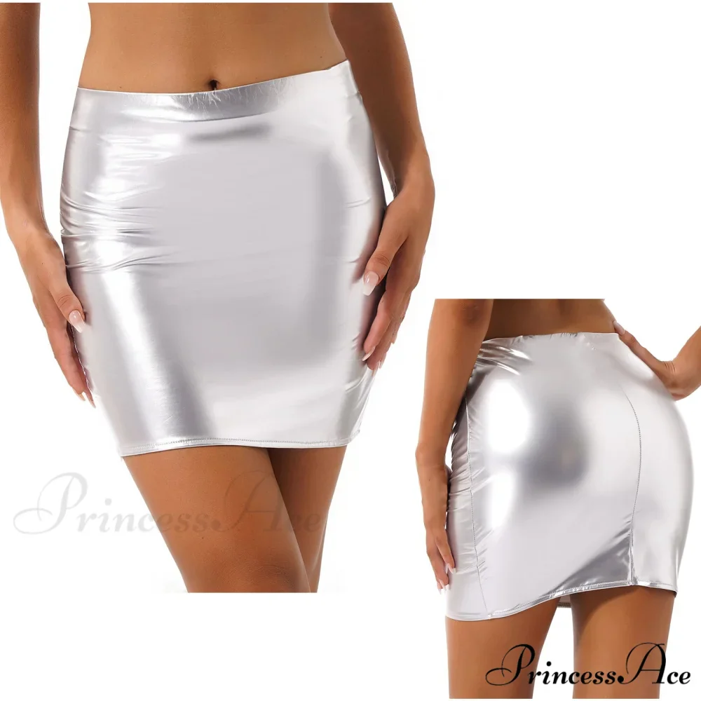Latex Patent Leather Miniskirt - Image 11