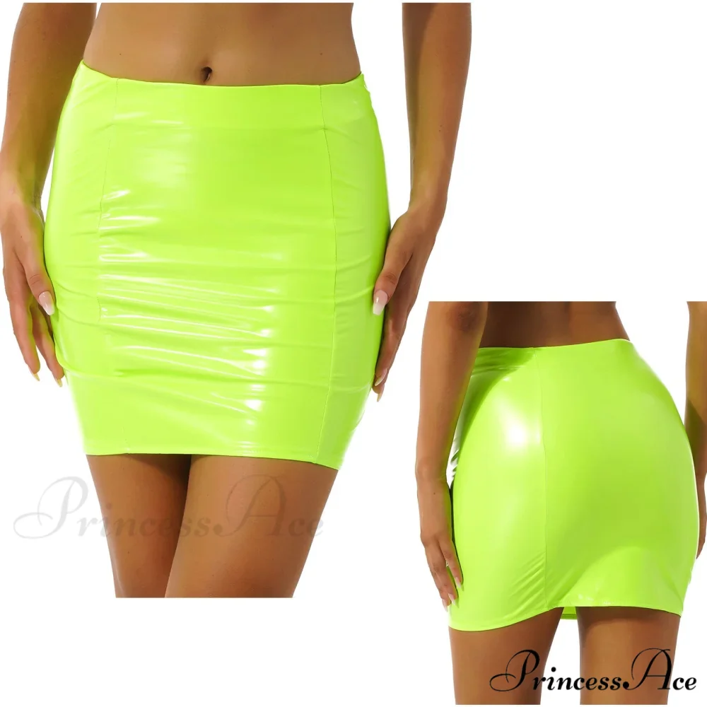 Latex Patent Leather Miniskirt - Image 12