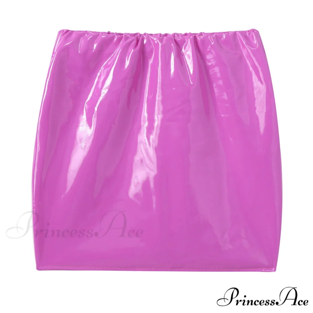 Latex Patent Leather Miniskirt - Image 4