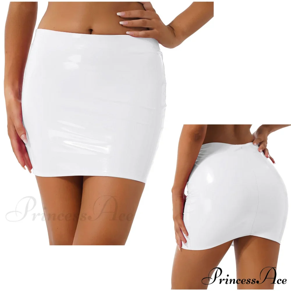 Latex Patent Leather Miniskirt - Image 6