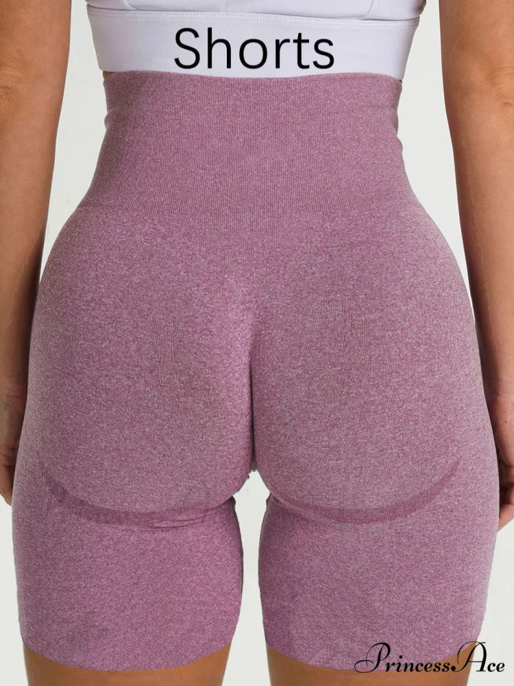 Sport Slim Shorts Seamless Leggings - Image 22
